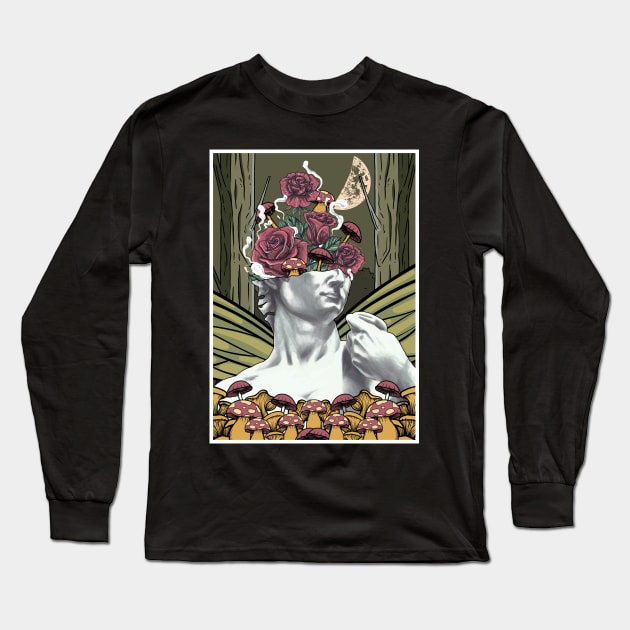 Fairycore Aesthetic David Statue By Michelangelo Long Sleeve T-Shirt by Alex21